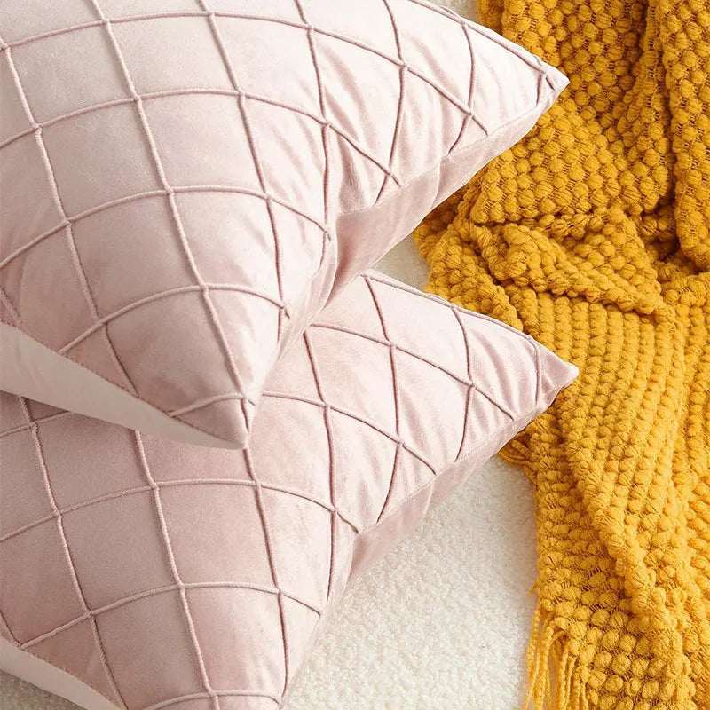 Multi-Color Velvet Cushion Cover, Nordic Style