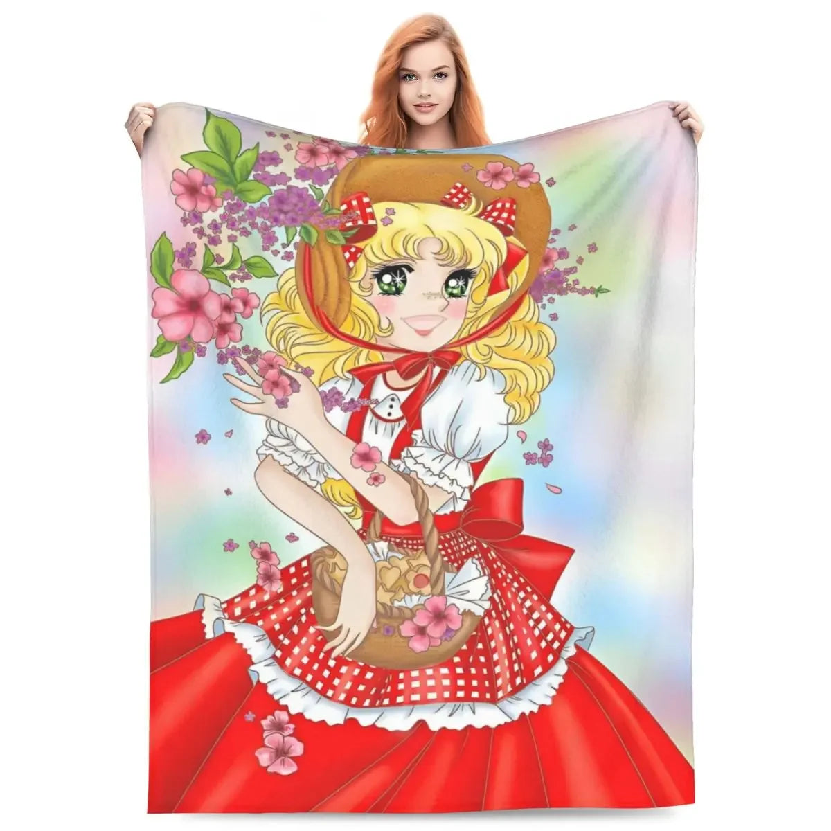 Candy Candy Manga Fleece Blankets Drama Adventure Custom Throw Blankets for Sofa Bedding Lounge