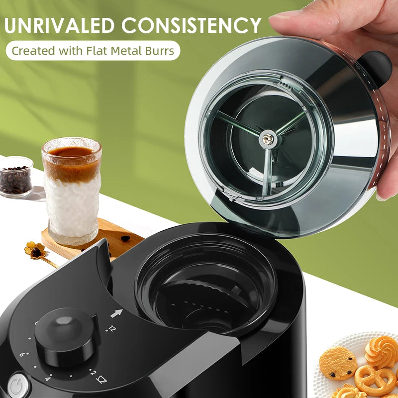 Wancle Electric Burr Coffee Grinder | 28 Grind Settings Conical Burr Mill 120V/220V