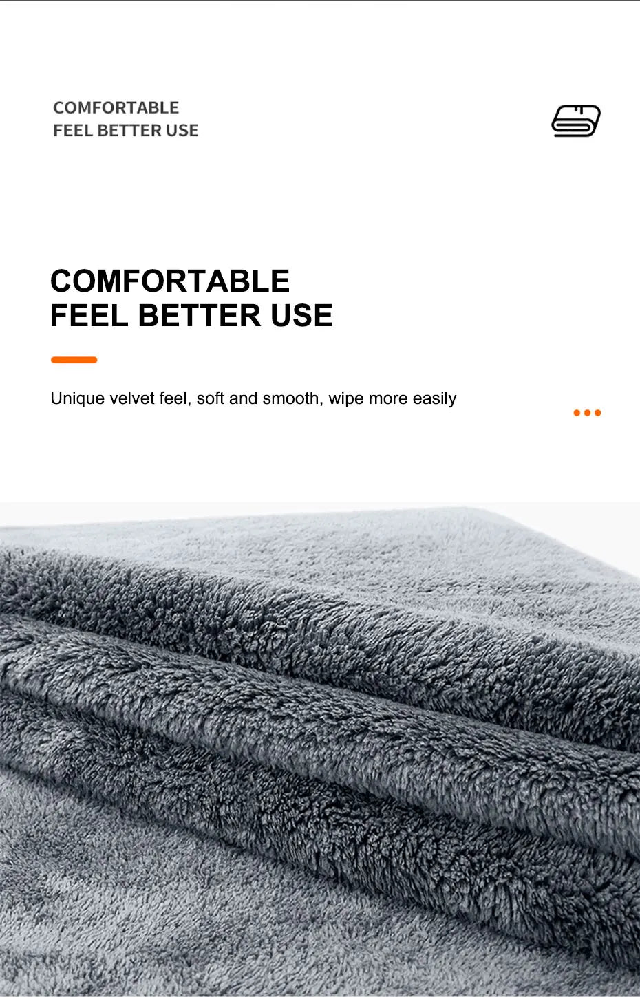 Coral Velvet Car Wash Towel, 40x100cm No-Hem
