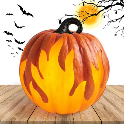 5Pcs Halloween Pumpkin Lantern Battery Operated Jack O Lantern Flame Lighted Pumpkin Party Favor for Halloween Home Decoration