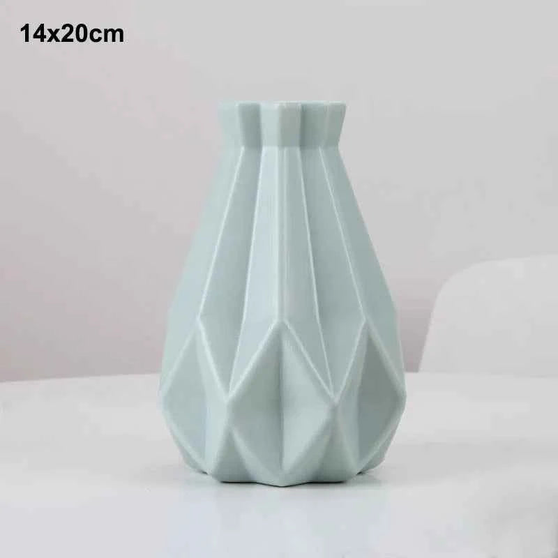 Plastic Flower Modern Vase Decoration Home Nordic Style Vase Imitation Ceramic Flower Pot Decoration Vases for Flowers