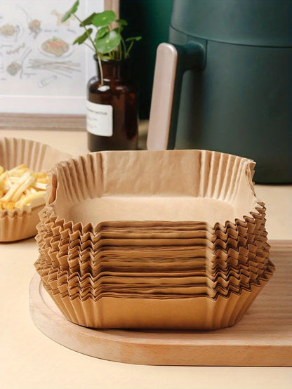 50-Pack Non-Stick Air Fryer Liners for Baking & Microwave Ovens