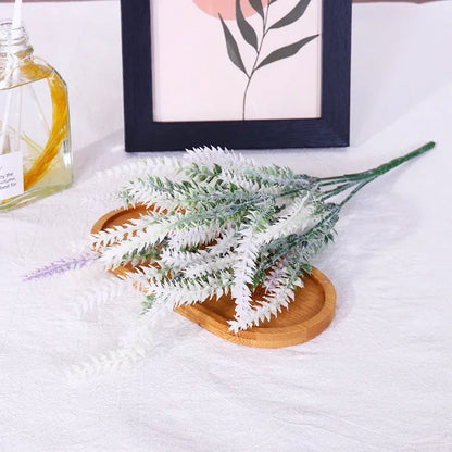 5 fork Artificial Flocking Lavender Plant wedding home decoration Artificial Fake Flower Wheat Plant Decoration Flower