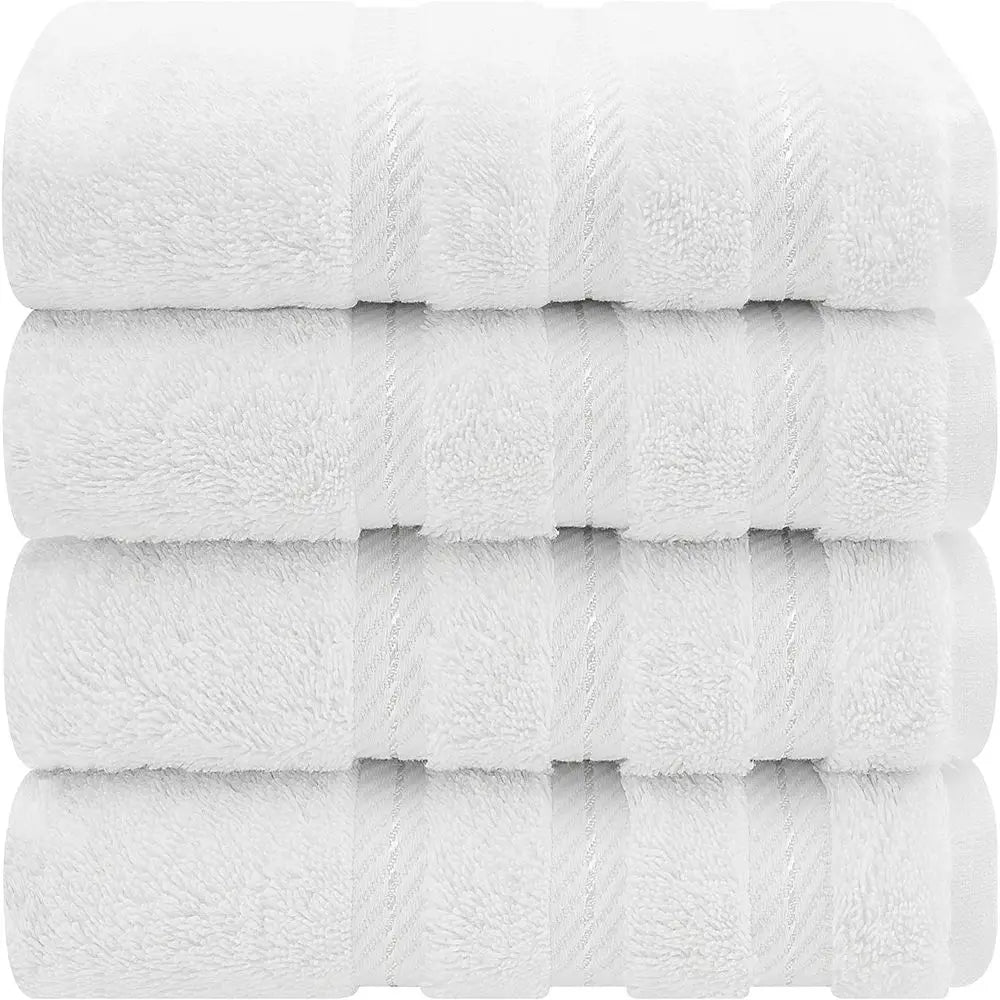 Luxury 4-Piece Cotton Hand Towel Set: Absorbent, Quick-Dry, Oeko-Tex