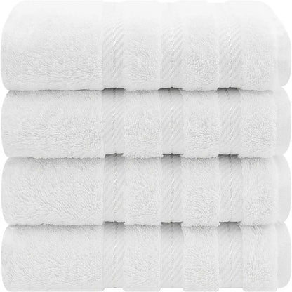 Luxury 4-Piece Cotton Hand Towel Set: Absorbent, Quick-Dry, Oeko-Tex