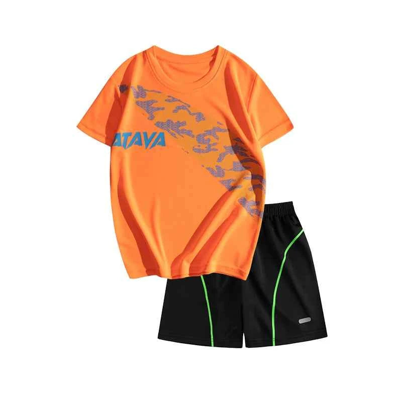 Dubbped Kids Running Clothes Sets Boys Football Jersey Short Sleeve Children Sports Training Uniforms Soccer Jerseys 2-piece Set