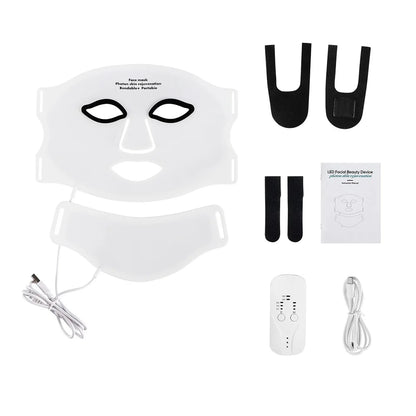 7-Color LED Silicone Face & Neck Mask – Wireless
