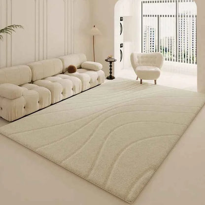 Wabi-sabi Style Carpets for Living Room White Bedroom Decor Plush Carpet Modern Thickened Minimalist Rug Fluffy Soft Bedside Mat