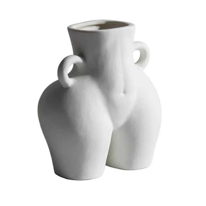 Body shape creative ceramic butt vase dried flower arrangement simple modern art home decoration
