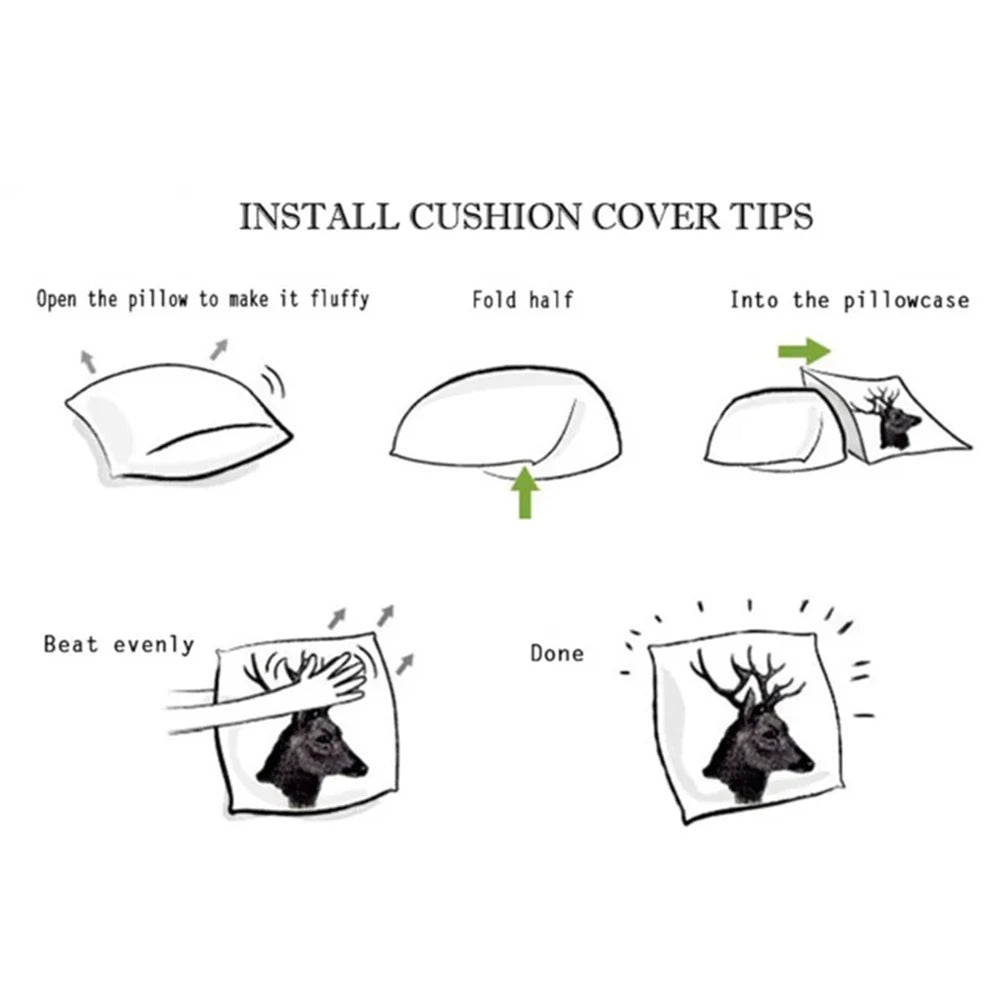 Denim Tear Print Double-Sided Plush Cushion Cover
