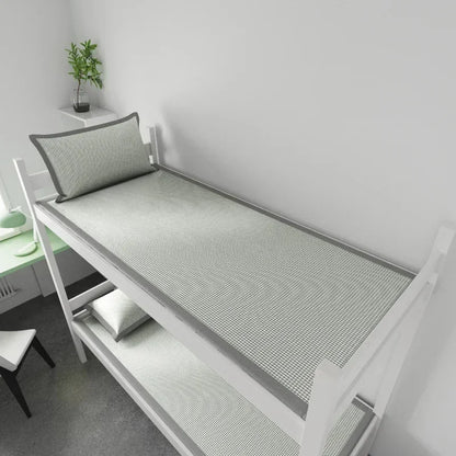 Jacquard Ice Silk Cooling Sleeping Mat – Summer Bed Pad for Dormitory, Student & Bedroom Use