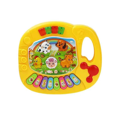 Kids Cartoon Piano Keyboard Game with Animal Sounds Flashing Light Music Baby Instrument Music Toys Educational Toys Kids Gifts