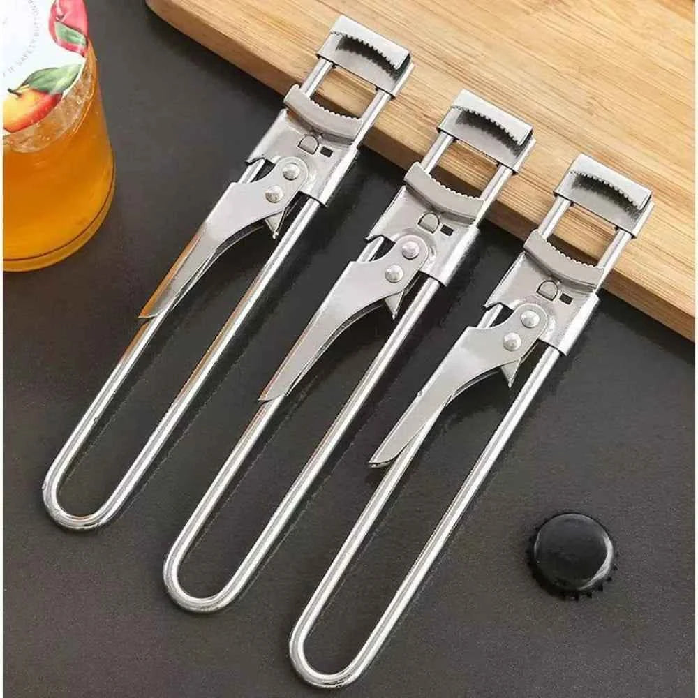 Can Opener Adjustable Stainless Steel Non-Slip Multifunction Manual Jar Bottle Bottle Lid Opener Gadget Home Gadgets Accessories