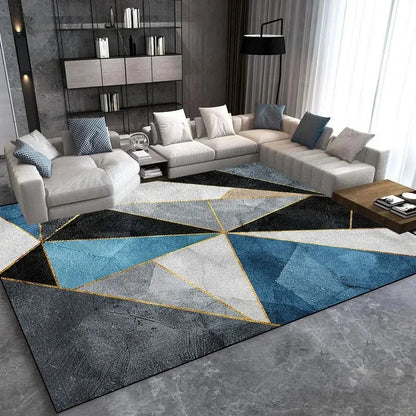Modern Light Luxury Large Area Rug – Non-Slip Washable Living Room & Bedroom Carpet