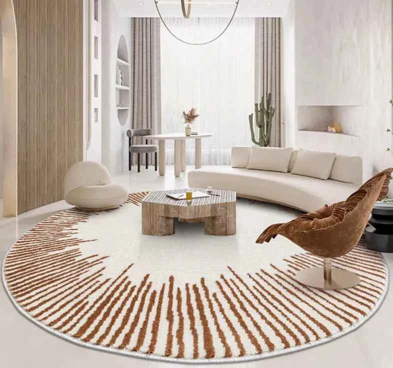 Fluffy Soft Living Room Decoration Carpet Light Luxury Rugs for Bedroom Large Area Round Lounge Rug Home Study Thicken Plush Mat