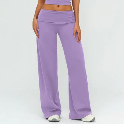 Women’s Loose Wide-Leg Sports Leggings — Slim Fit Running Trousers