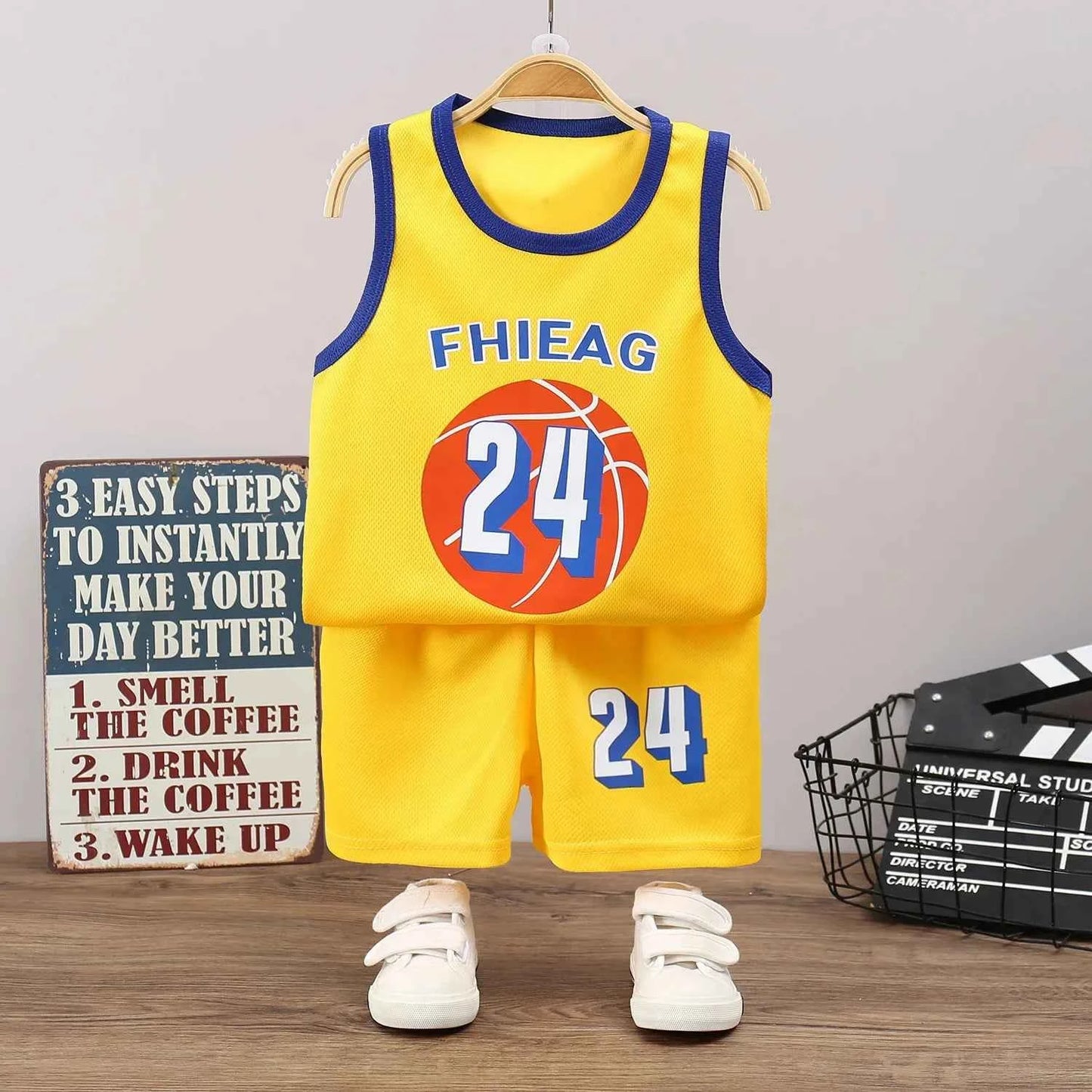 Children Sets Summer Sleeveless Basketball T-shirts Shorts for Children Clothing Quick-drying Sport Tank Tops Kids Clothes