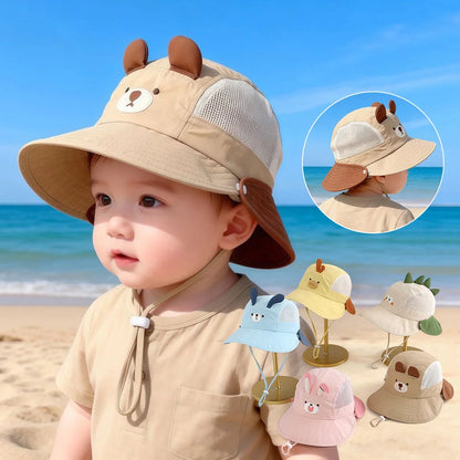 Bear & Rabbit Ears Baby Beach Sun Hat