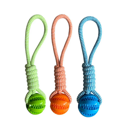 Bite-Resistant Cotton Rope Treat Ball for Dogs