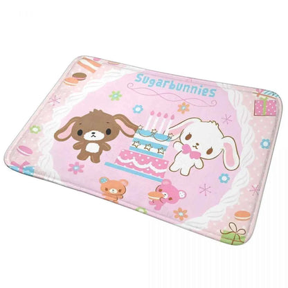 Cute Sugar Rabbit Sugarbunnies Memory Foam Bath Mat Rug Non-Slip Ultra Soft Bathroom Floor Rugs Carpet For Kitchen Shower Bath