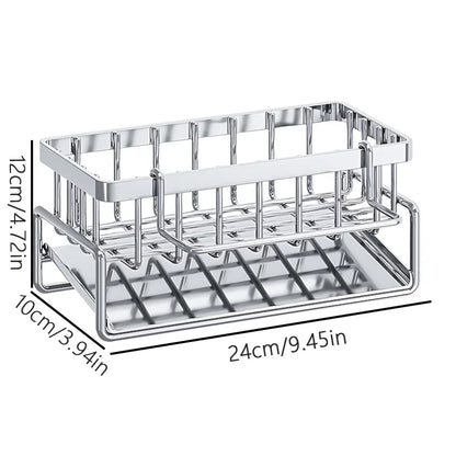 Large Capacity Stainless Steel Sink Drying Rack, Rust-Resistant and Nail-Free