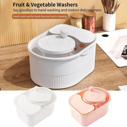 Multifunctional Vegetable Cleaner Spinner and Potato Scrubber with Lid
