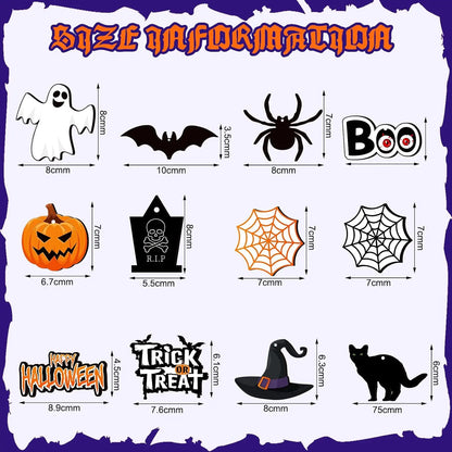 36 Pcs Halloween Wood Hanging Ornaments Ghost Style
