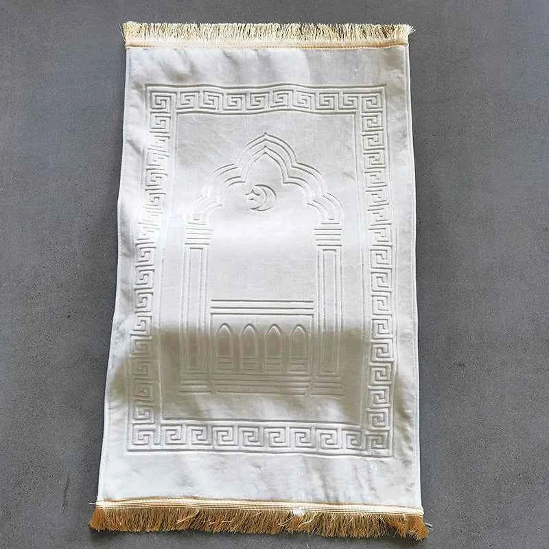 Home Living Room Carpet 8cm Thickened Printed Carpet Non-Slip Comfortable Lengthened Knee Pad Prayer Mat for Islam&Christianity