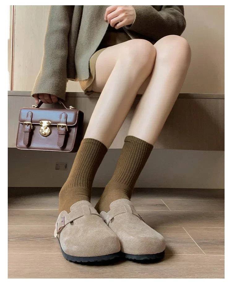 New Boston Clogs Slippers For Women Men Cork Original Sandals Femme Hombre Suede Mules Slides With Arch Mujer Zuecos Shoes