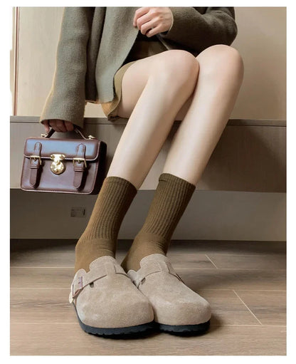 New Boston Clogs Slippers For Women Men Cork Original Sandals Femme Hombre Suede Mules Slides With Arch Mujer Zuecos Shoes