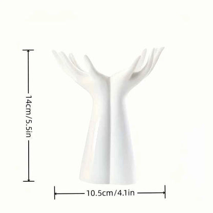 White Ceramic Handmade Vase - Exquisite Home Decor, Artistic Flower Arrangement Vase for Living Room or Tabletop Display