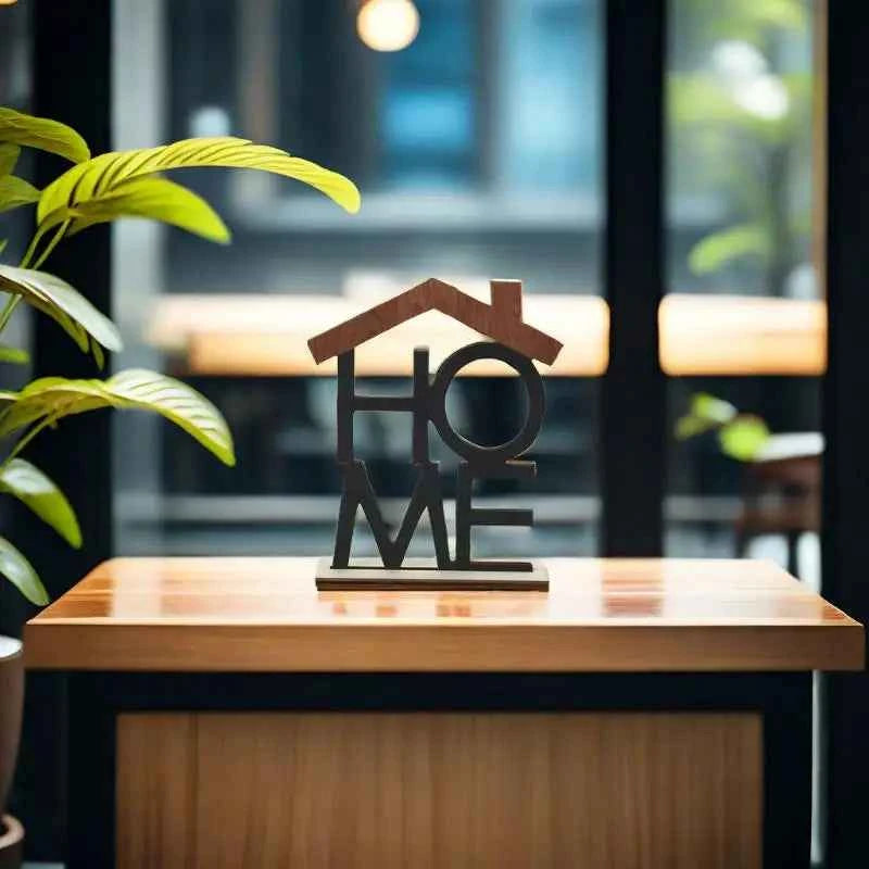 Traditional Wooden Carved Home Base, Centerpiece Table, Decorative Accent for Office and Living Space