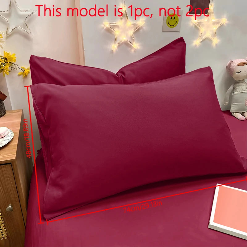 Matte Solid Black Pillowcase, Pocket Sealed