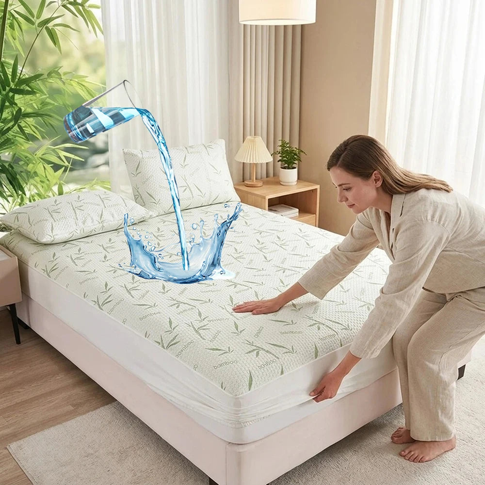 Bamboo Viscose Cooling Fitted Sheet, Queen, Hypoallergenic