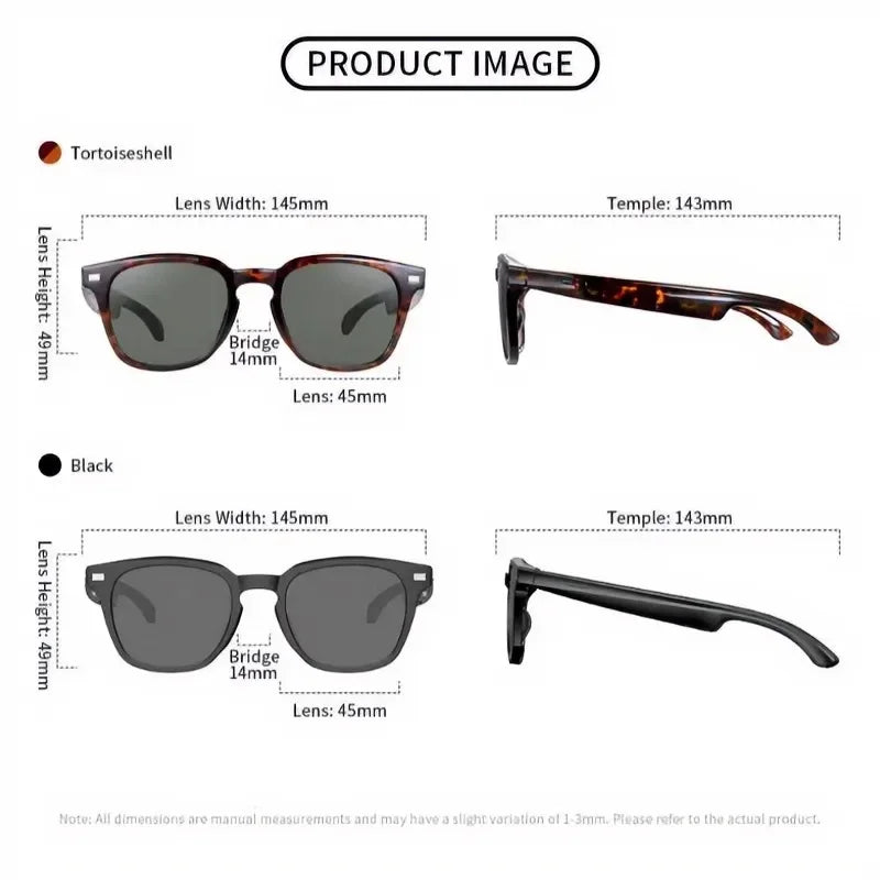 Smart Wireless Sunglasses – Touch Control, AI Translation, Music & Calls, Ultra-Light