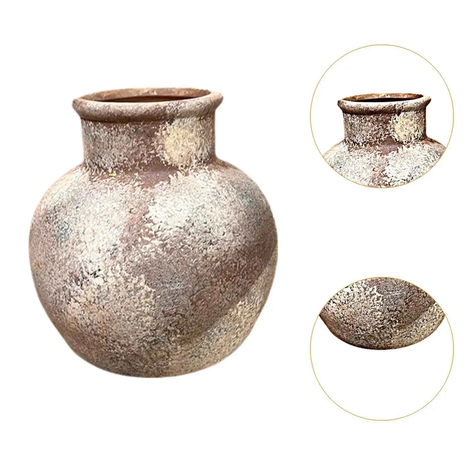 Ceramic Flower Vase Home Furnishing Birthday Gift Rustic Flower Arrangement for TV Cabinet Dining Room Bedroom Indoor Entryway