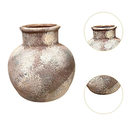 Ceramic Flower Vase Home Furnishing Birthday Gift Rustic Flower Arrangement for TV Cabinet Dining Room Bedroom Indoor Entryway