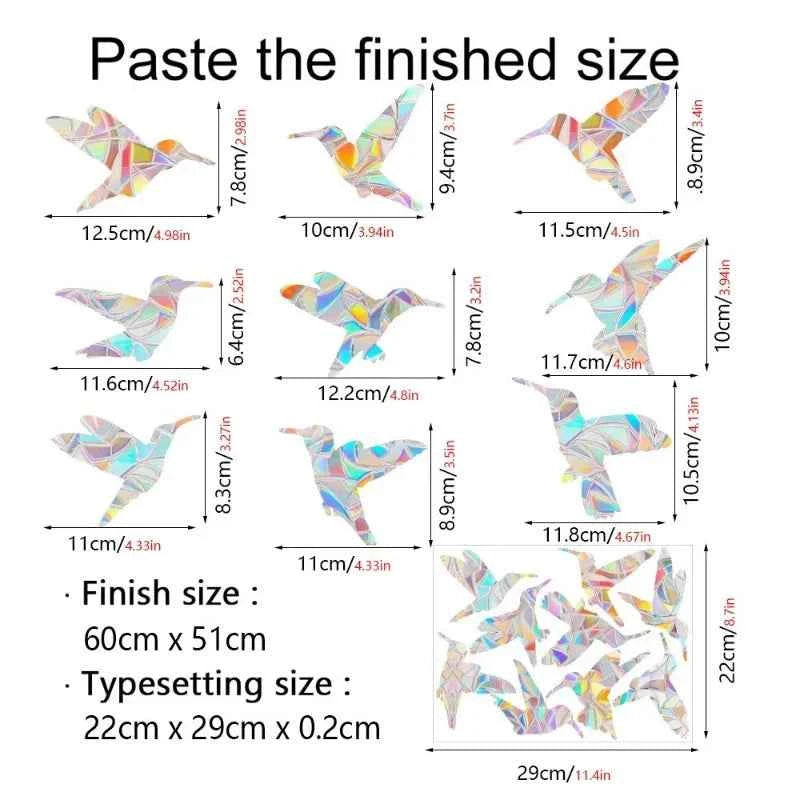 29 Stylels Rainbow Maker Sun Catcher Wall Stickers Cat Bird Star Mushroom Moon Sun DIY Window Glass Electrostatic Prisms Sticker