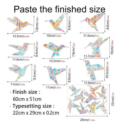 29 Stylels Rainbow Maker Sun Catcher Wall Stickers Cat Bird Star Mushroom Moon Sun DIY Window Glass Electrostatic Prisms Sticker