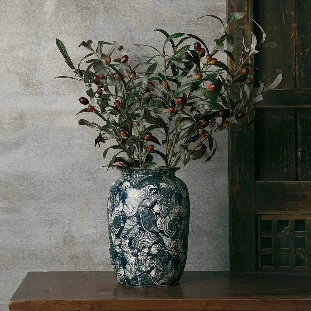 New Ceramic Vase, Flower Arrangement Pottery Jar, Hotel Homestay, Light Luxury Table Decoration, Retro Art Ornament