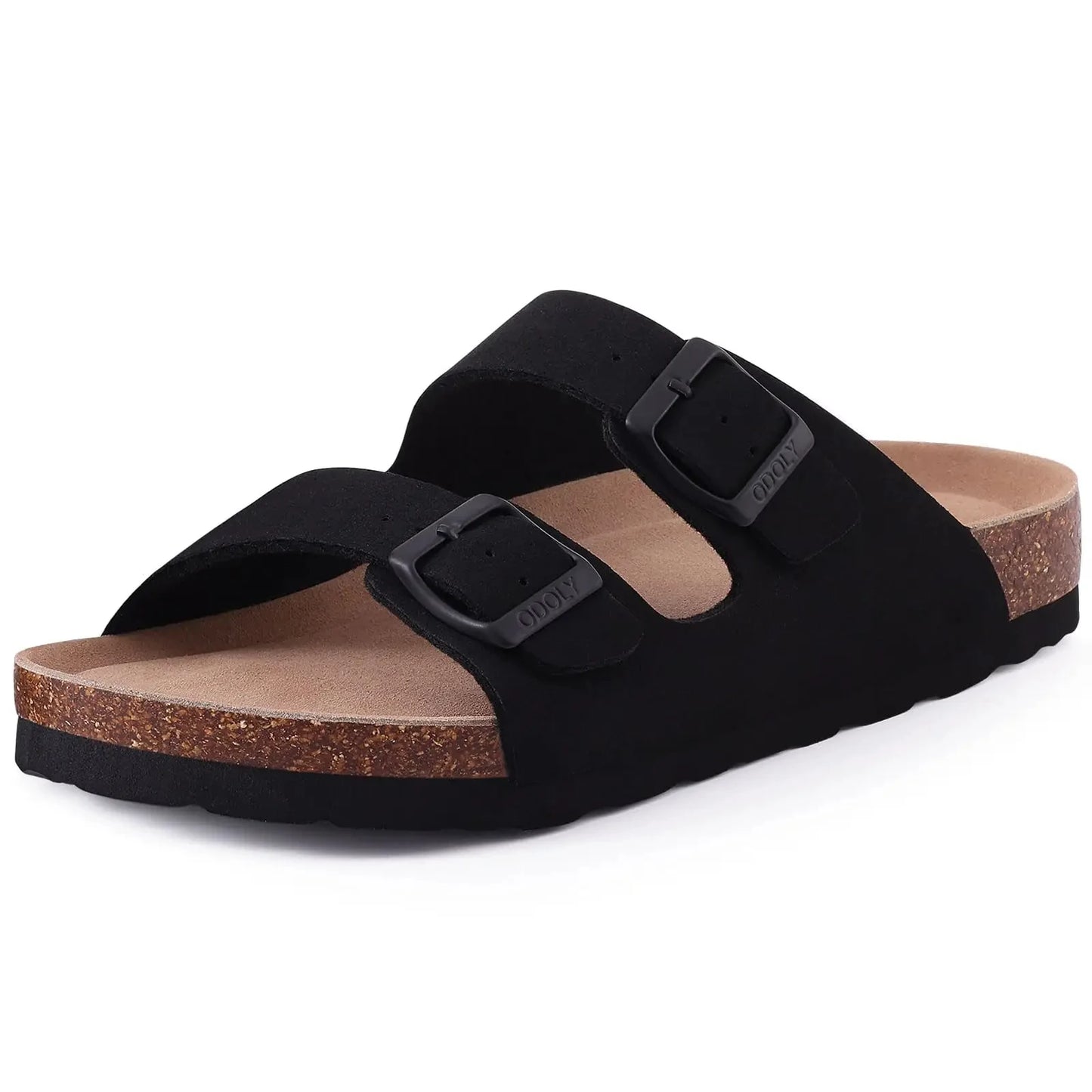 Men’s Suede Clogs — Soft Leather Cork Sandals with Arch Support