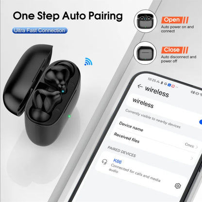 K66 Wireless Earbuds – Bluetooth 5.3, ANC, IPX7 Waterproof, 48H Playtime