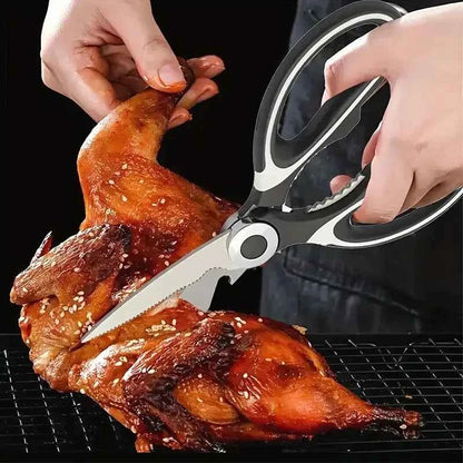 ‌Premium Stainless Steel Kitchen Scissors Heavy Duty Strong Blade for Cutting Fish Meat Chicken Bones Pizza Dishwasher Safe