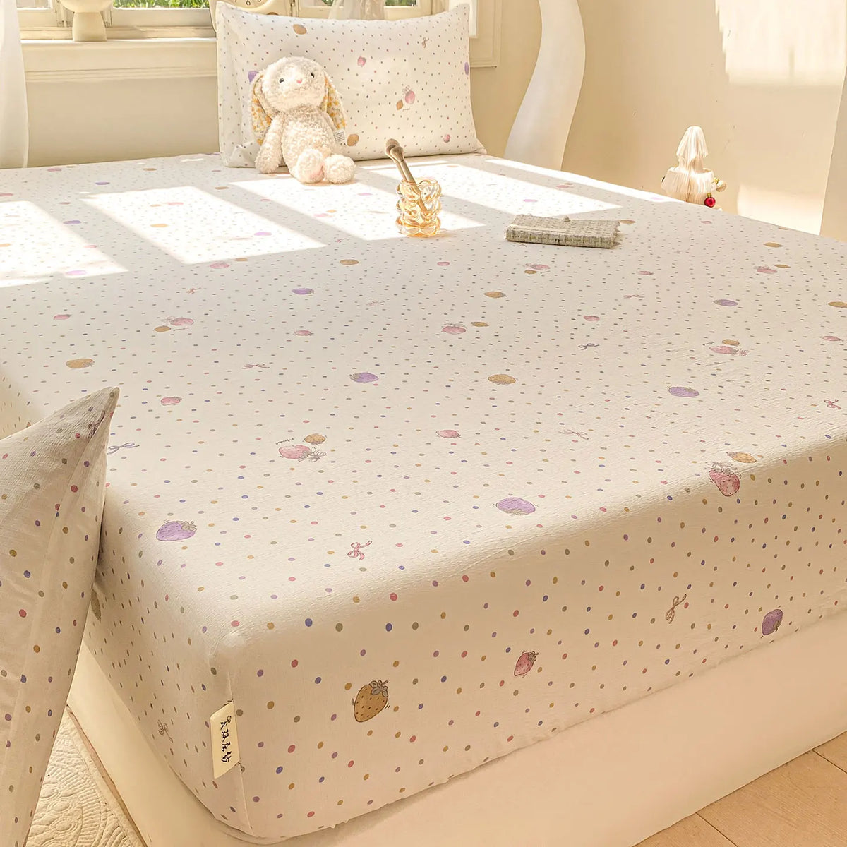 Green Floral Fitted Bed Sheet | Single, Queen, King