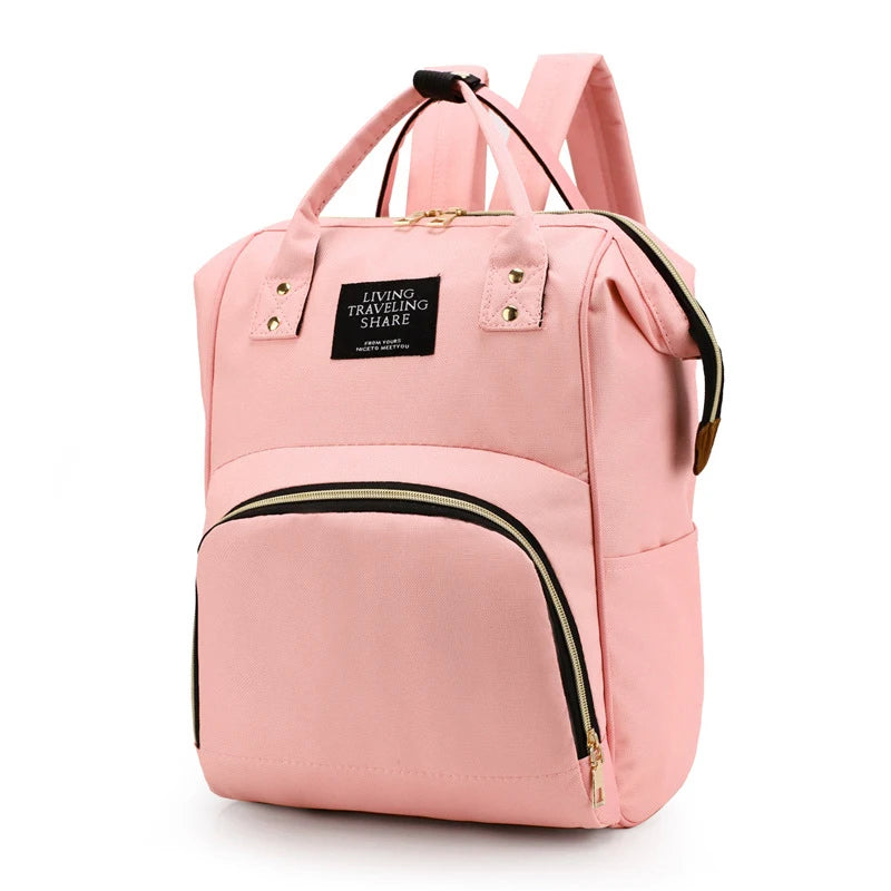 Large Capacity Canvas Diaper Bag, Thermal Insulation