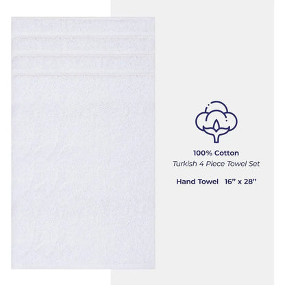Luxury 4-Piece Cotton Hand Towel Set: Absorbent, Quick-Dry, Oeko-Tex