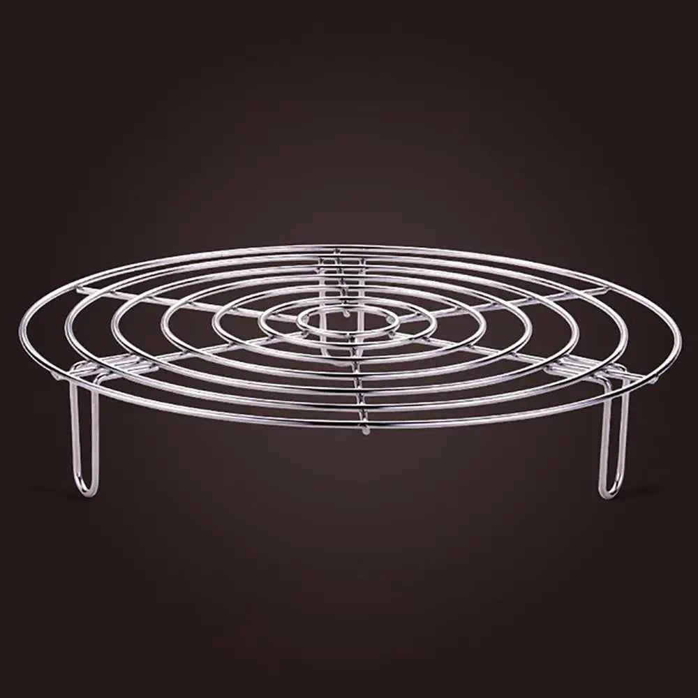 15.5-27.5cm Stainless Steel Steamer Rack Heavy Duty Round Durable Pot Pan Pressure Cooker Trivet Kitchen Cookware Accessories