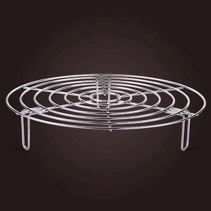 15.5-27.5cm Stainless Steel Steamer Rack Heavy Duty Round Durable Pot Pan Pressure Cooker Trivet Kitchen Cookware Accessories