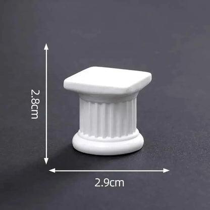 Charming Home Decor: Indoor Greek Column Roman Pillar Figurine & Candlestick Stand for Dining Room and Garden Scenery
